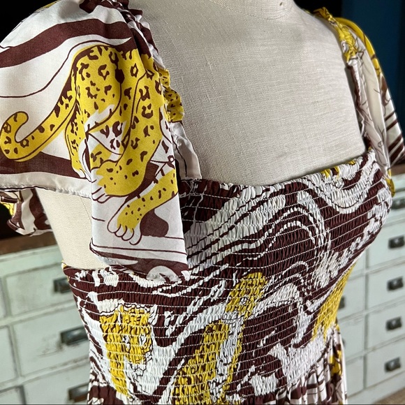 Anthropologie Whimsical Panther Maxi Dress M - Picture 3 of 16